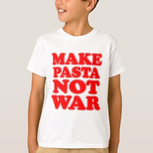 Maak pasta geen oorlog t-shirt (Voorkant)