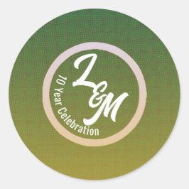 Maak Persoonlijke Groene Feeststickers Ronde Sticker