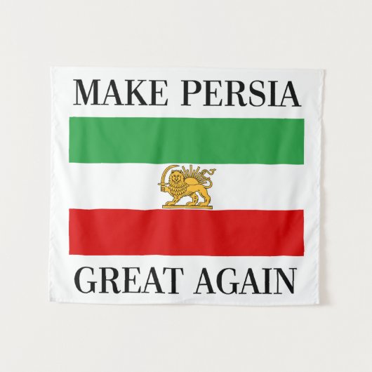 Maak Perzië weer geweldig - Shah van Iran vlag Wandkleed (Voorkant (horizontaal))