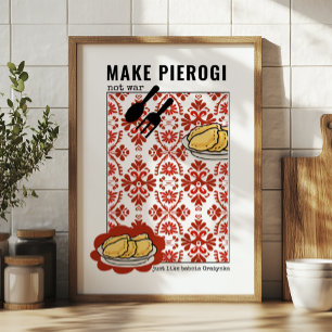 Maak Pierogi geen oorlog - Babcia [CUSTOM NAME] Ad Perfect Poster
