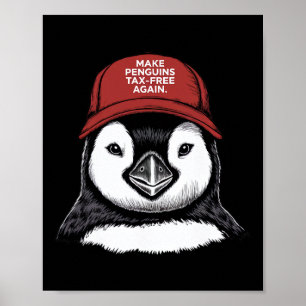 Maak pinguïn opnieuw belastingvrij - weersta pingu poster