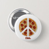 "Maak Pizza, geen oorlog" Buttonnen Ronde Button 5,7 Cm (Voorkant /achterkant)