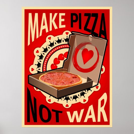 Maak Pizza, geen oorlog, Poster (Voorkant)