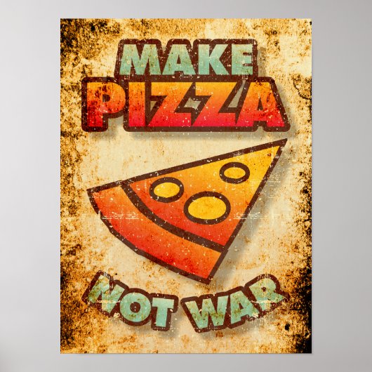 Maak Pizza geen oorlog Poster (Voorkant)