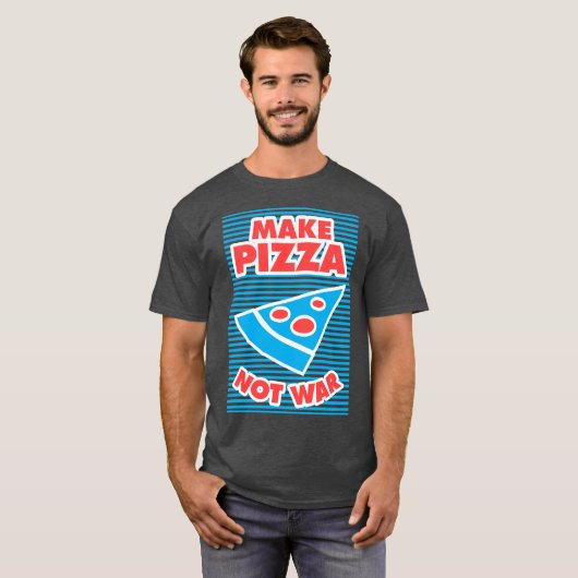 Maak Pizza geen oorlog T-shirt (Voorkant volledig)