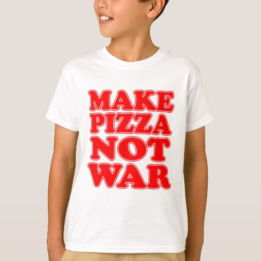 Maak Pizza geen oorlog T-shirt (Voorkant)
