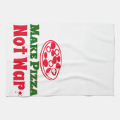 Maak pizza, geen oorlog theedoek (Horizontaal)