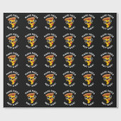 Maak Pizza niet Oorlog Grappige Vrede Pun Dark BG Cadeaupapier (Vlak)