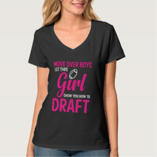 Maak plaats jongens Girl Draft Fantasy Football T-shirt