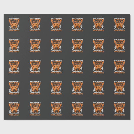 Maak plaats meisjes laat heks postbode Halloween_ Cadeaupapier (Vlak)
