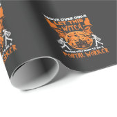 Maak plaats meisjes laat heks postbode Halloween_ Cadeaupapier (Rol Hoek)