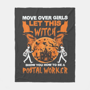 Maak plaats meisjes laat heks postbode Halloween_ Fleece Deken