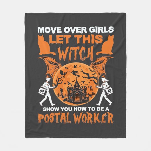 Maak plaats meisjes laat heks postbode Halloween_ Fleece Deken (Voorkant)