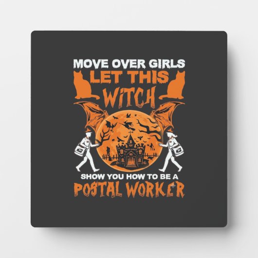 Maak plaats meisjes laat heks postbode Halloween_ Fotoplaat (Voorkant)
