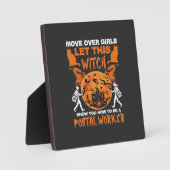 Maak plaats meisjes laat heks postbode Halloween_ Fotoplaat (Voorkant)