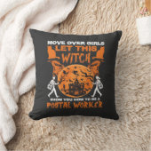 Maak plaats meisjes laat heks postbode Halloween_ Kussen (Deken)