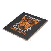 Maak plaats meisjes laat heks postbode Halloween_ Tegeltje (Zijkant)