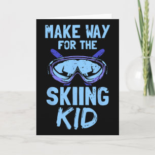 Maak plaats voor de skiende kindskiër skislopepen kaart