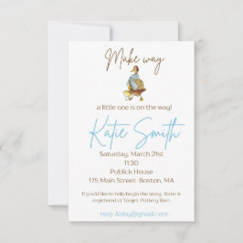 Maak plaats voor eendjes baby shower jongen kaart