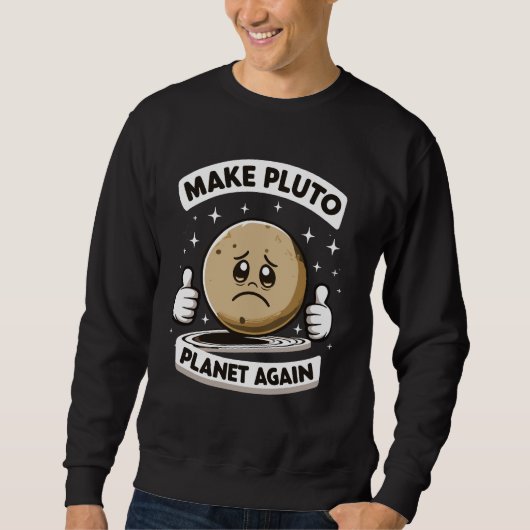 Maak Pluto Planet weer grappig Trui (Voorkant)