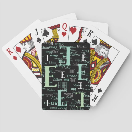 Maak poker speelkaarten met je eigen naam (Achterkant)