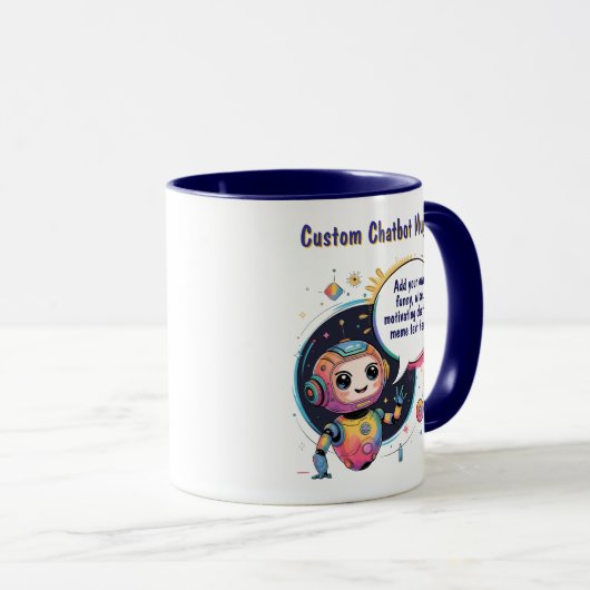 Maak pratende chatbot-memes Cartoon-sjablonen Mok (Voorkant rechts)
