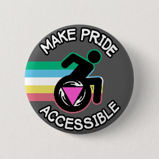 Maak Pride toegankelijk Queer LGBTQ uitgeschakeld  Ronde Button 5,7 Cm