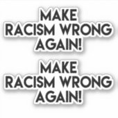 Maak racisme nog een keer verkeerd! Protest tegen Sticker (Voorkant)
