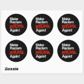 Maak racisme weer fout Classic Ronde Sticker (Vel)