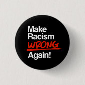 Maak racisme weer fout Classic Ronde Sticker Button 3,2 Cm (Voorkant)
