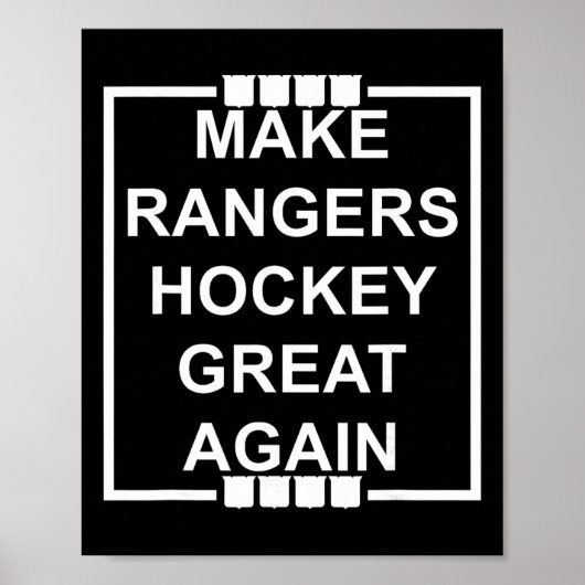 Maak Rangers Hockey Groot Opnieuw Poster (Voorkant)