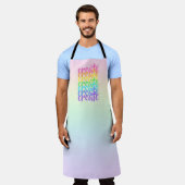 "Maak" Regenboog Schort (Gedragen)
