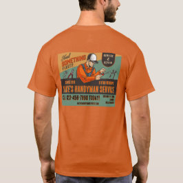 Maak Retro Klusjesman Service Promo op maat T-shirt
