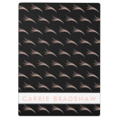 Maak Roos gouden ogen zwart personaliseer naam Klembord (Achterkant)