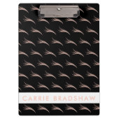 Maak Roos gouden ogen zwart personaliseer naam Klembord (Voorkant)