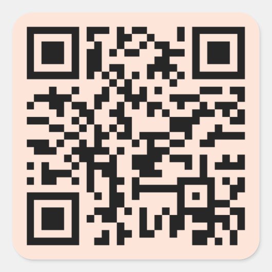 Maak Roze Gouden Aangepaste QR-code Websiteadres Vierkante Sticker (Voorkant)