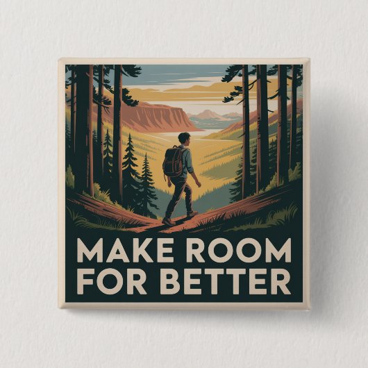 Maak Ruimte Voor Beter Vierkante Button 5,1 Cm (Voorkant)