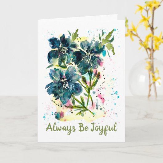 Maak Ruimte Voor Vreugde-Altijd Blijven Glimlachen Kaart (Gele Bloem)