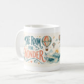 Maak ruimte voor Wonder Hand Lettered Mok (Voorkant links)