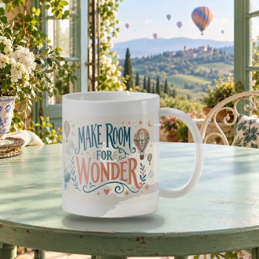 Maak ruimte voor Wonder Hand Lettered Mok