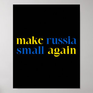 Maak Rusland Klein Again Oekraïense Vlag Kleur Poster