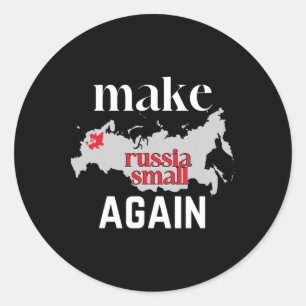 Maak Rusland Klein Again Oekraïne Vlag Kleur Rusla Ronde Sticker