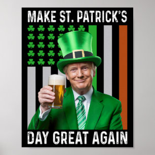 Maak Saint Patrick's Day weer geweldig Vlag grappi Poster