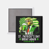 Maak Saint Patrick's Day weer geweldig Vlag van de Magneet (Voorkant / Achterkant)