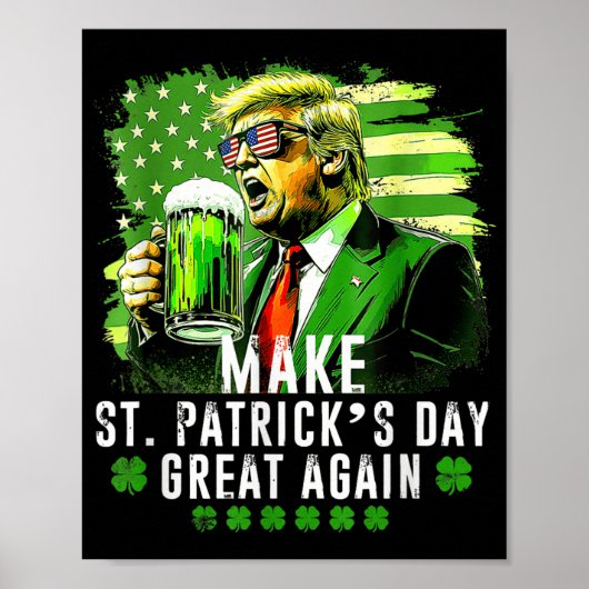 Maak Saint Patrick's Day weer geweldig Vlag van de Poster (Voorkant)