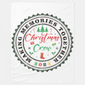 Maak samen herinneringen aan familie kerstploeg 20 fleece deken (Voorkant)