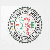 Maak samen herinneringen aan familie kerstploeg 20 fleece deken (Voorkant (Horizontaal))