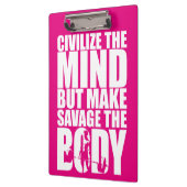 Maak Savage het lichaam, vrouwen training Motivati Klembord (Links)