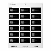 Maak scanbare QR-code | Modern retouradres Etiket (Full Sheet)