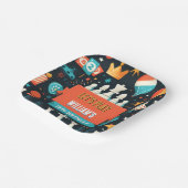 Maak schaak koning en koningin spel nacht 13e verj papieren bordje (Gebogen)